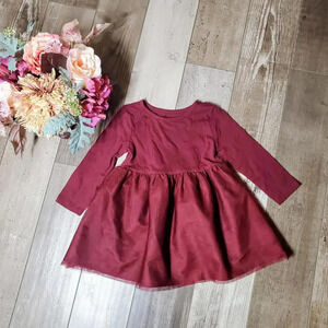 Old Navy Baby Toddler Girl Burgundy Dress Tulle Skirt 2T